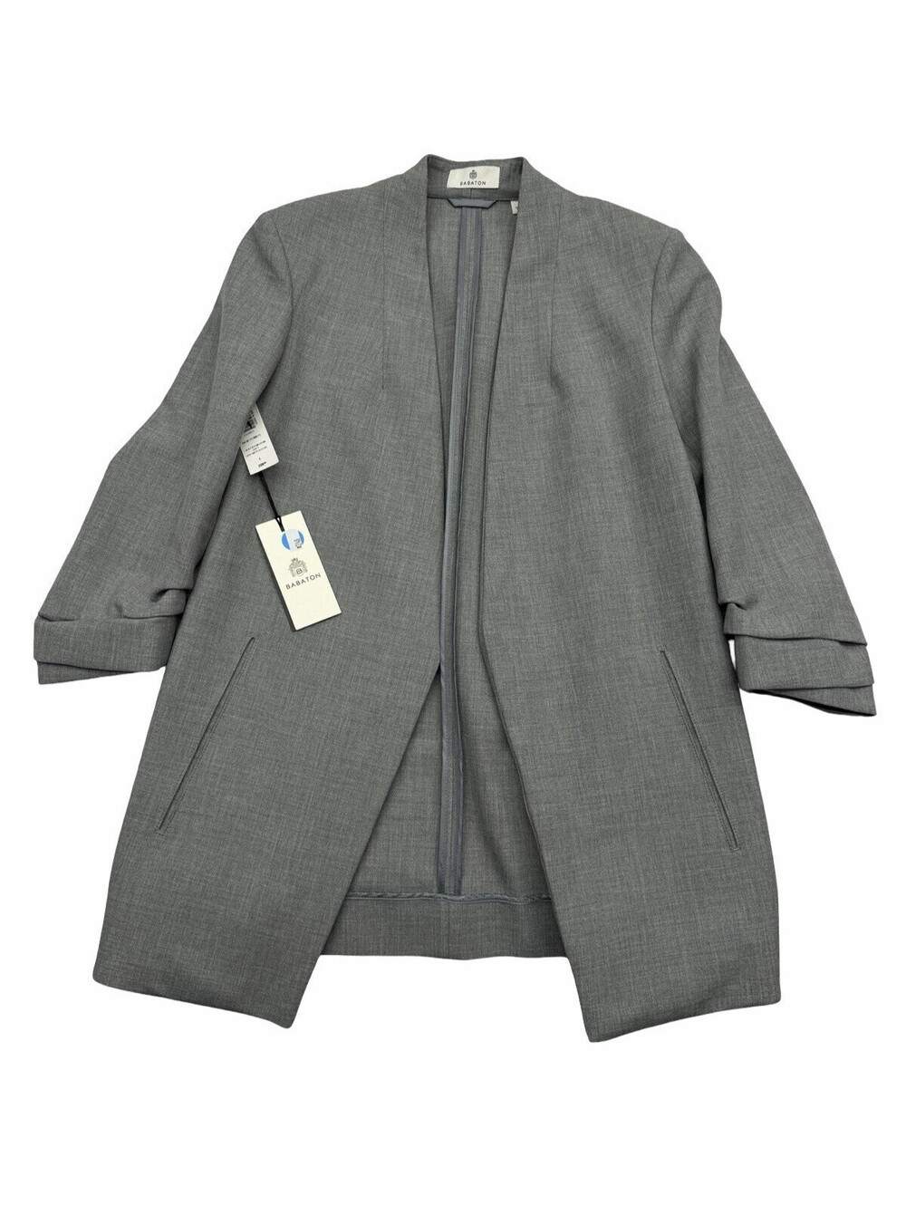 Aritzia Babaton New Power Blazer Jacket Heather Medium Grey Size US 2